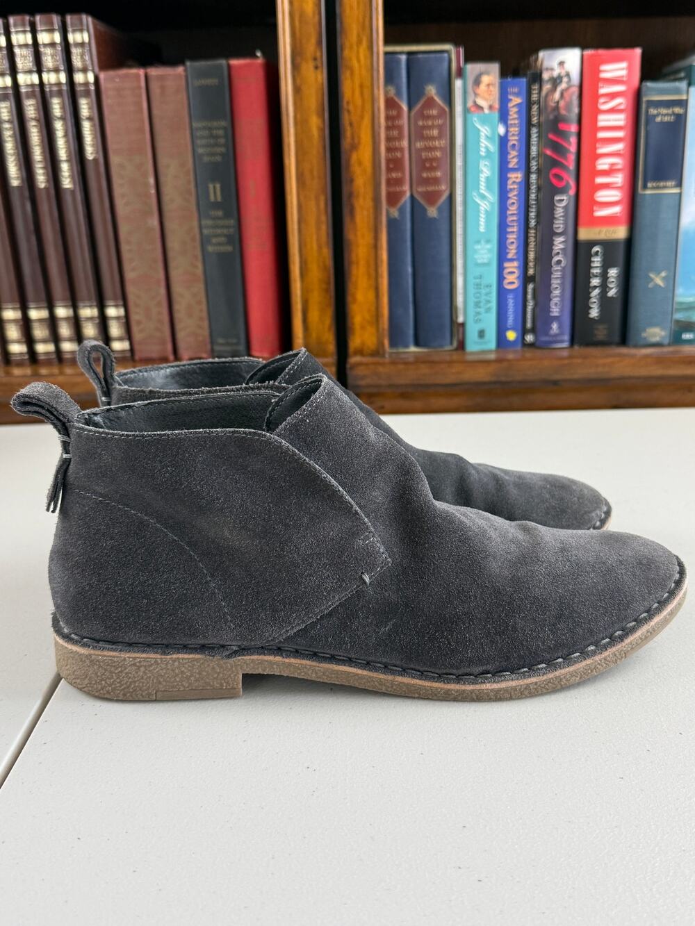 Dolce Vita Women's Gray Suede Chukka Pull On 10 Ankle Boot Fall Classic